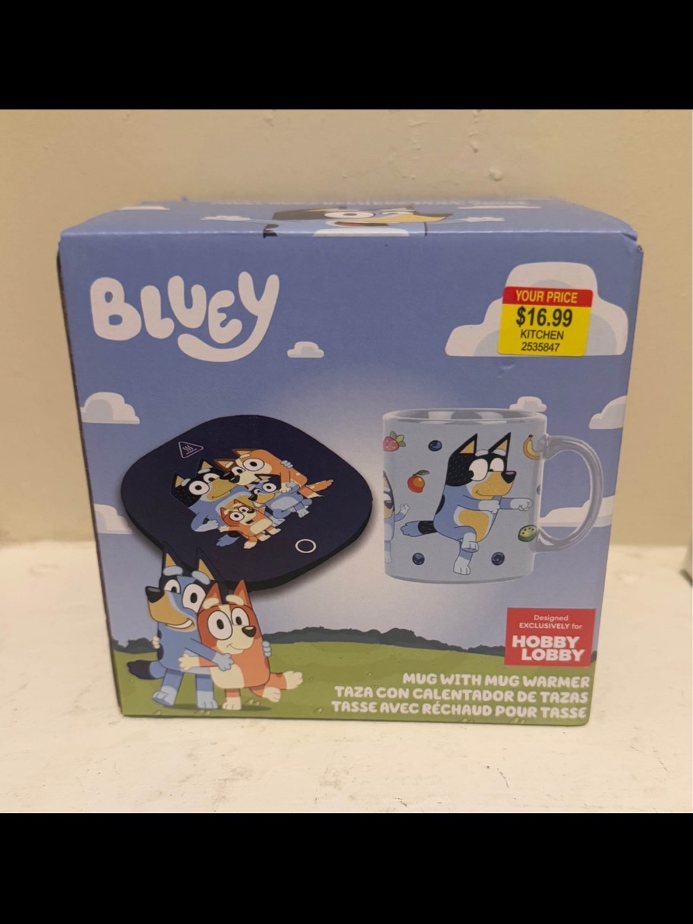 Bluey Mug with Mug Warmer Box